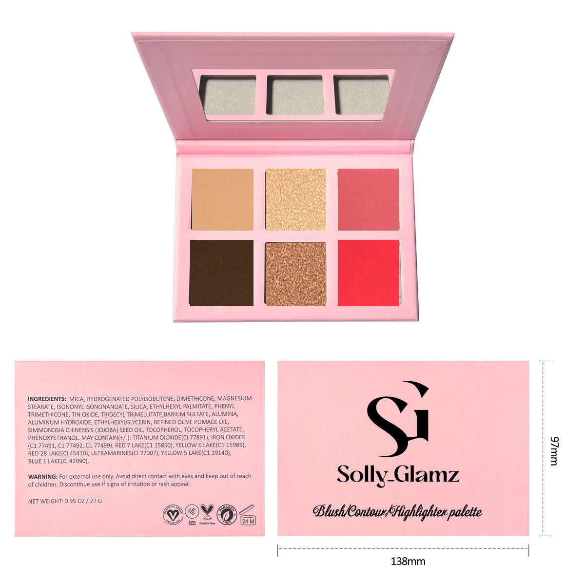 Contour / Highlighter / Blush /Bronze Sticks & Palette