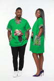 Modern Afro Couture Green Gown
