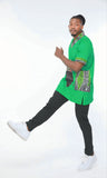 Men's Afro Contour Green one Piece Top