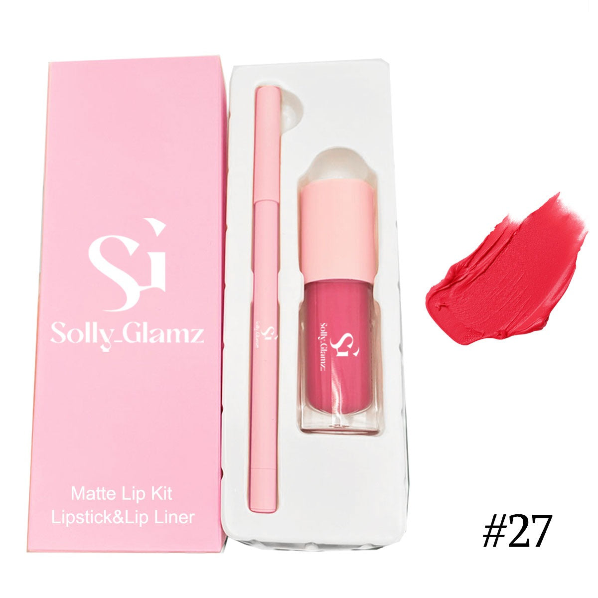 Matte liquid lipstick and eyeliner set