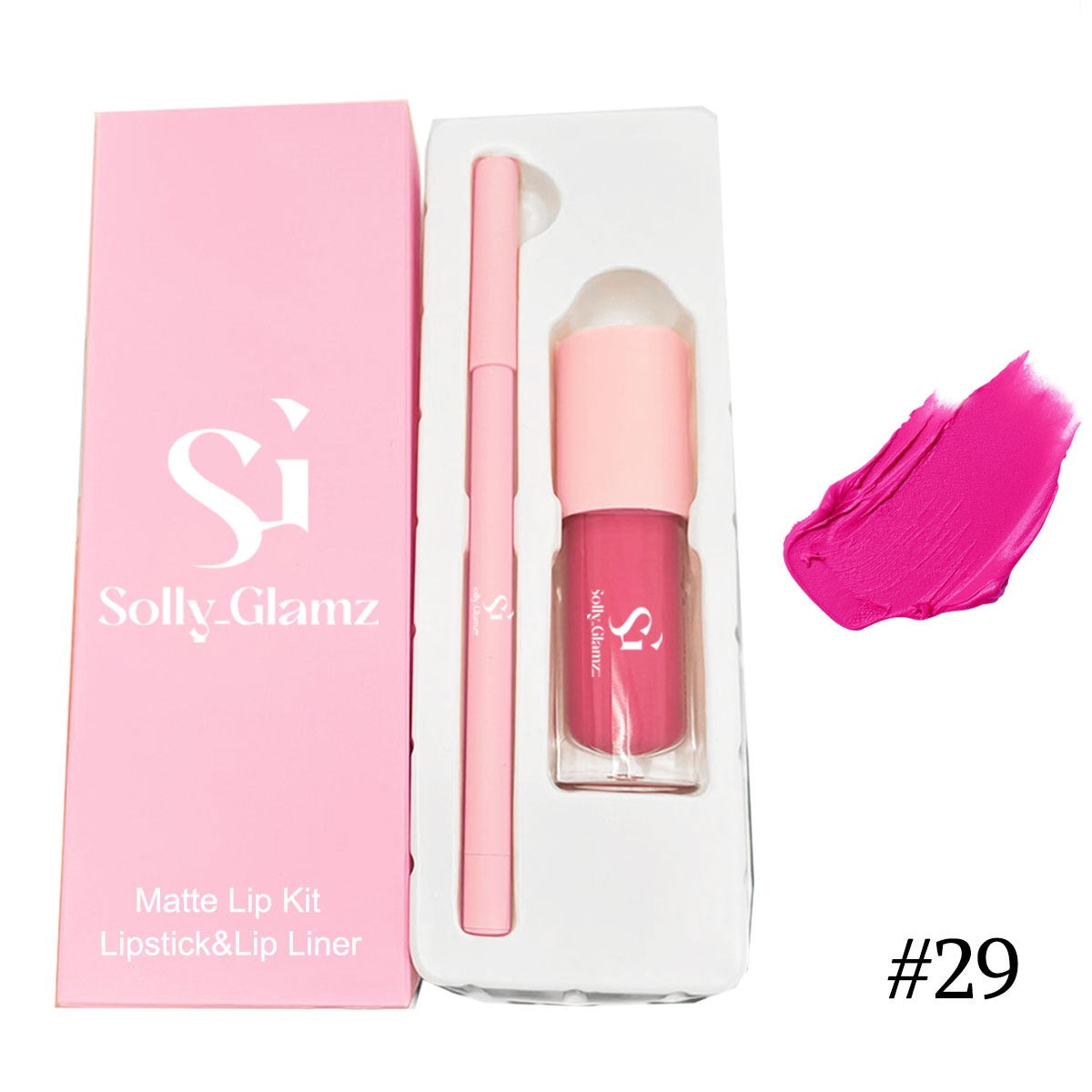 Matte liquid lipstick and eyeliner set