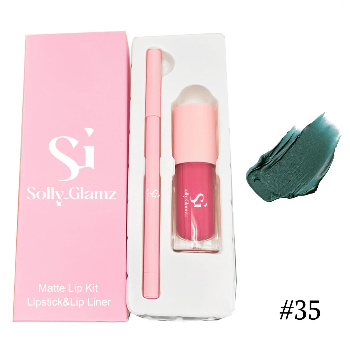Matte liquid lipstick and eyeliner set