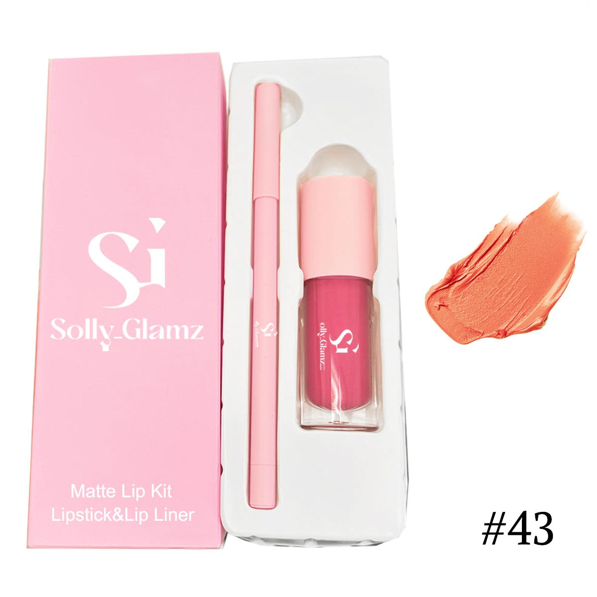 Matte liquid lipstick and eyeliner set