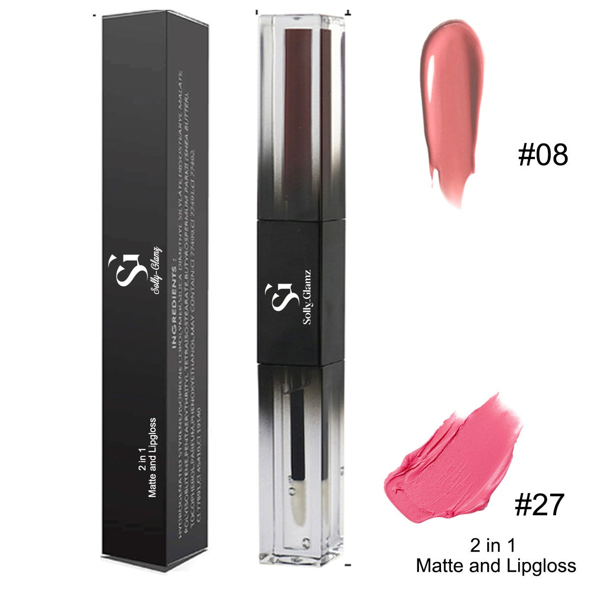 2-in-1 Matte Lipstick & Lip Gloss