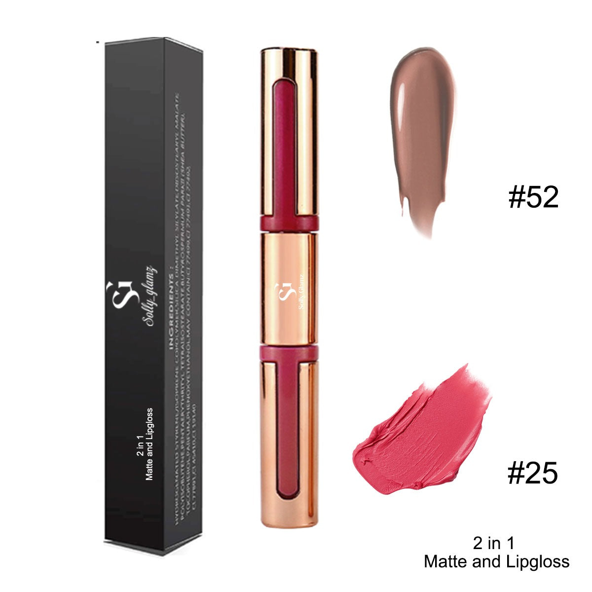 2-in-1 Matte Lipstick & Lip Gloss