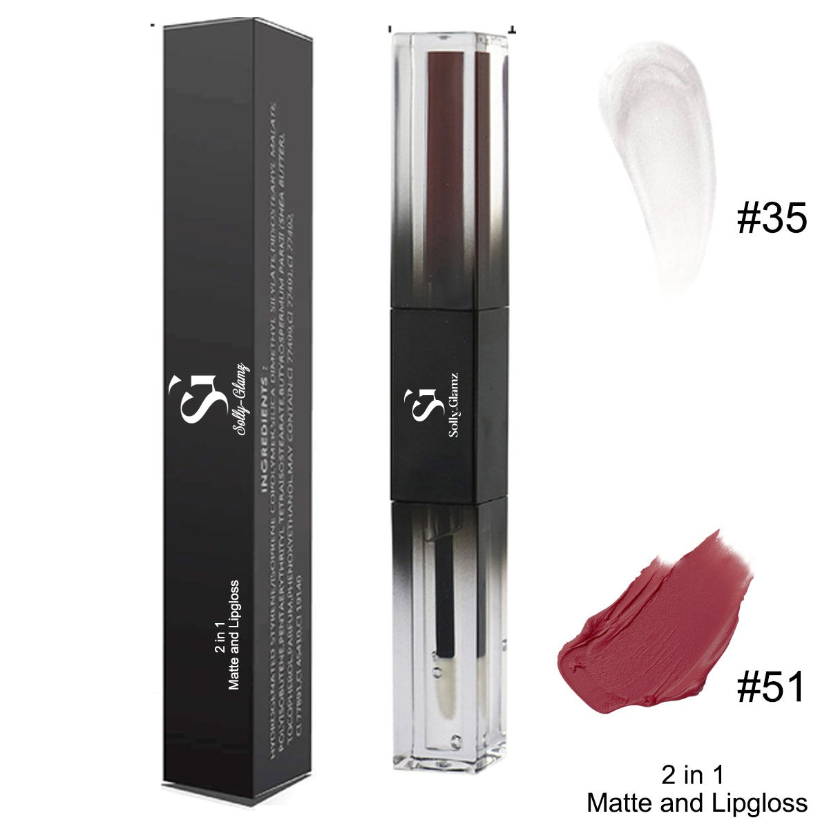 2-in-1 Matte Lipstick & Lip Gloss