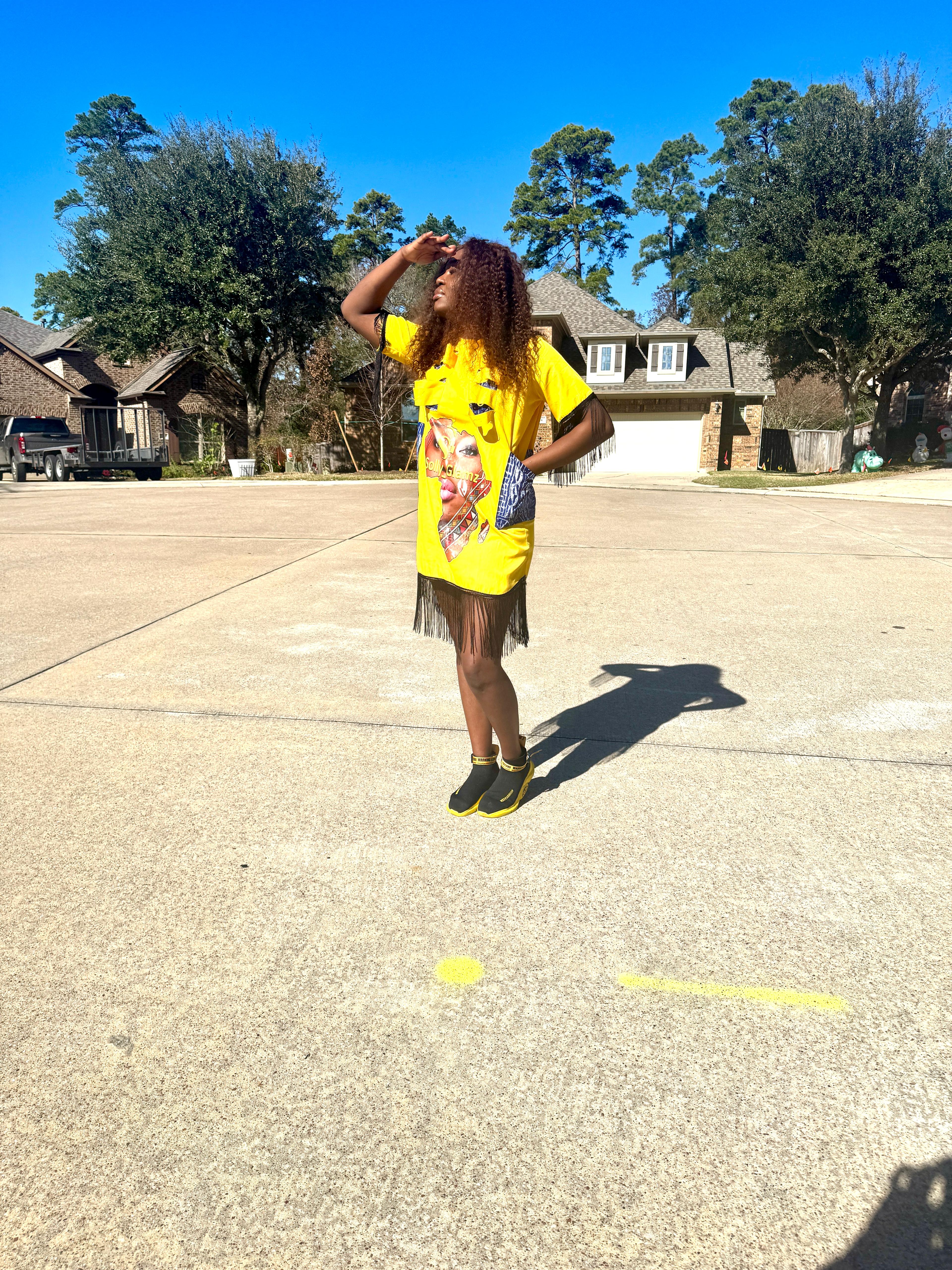 Afro-Inspired Yellow Gown