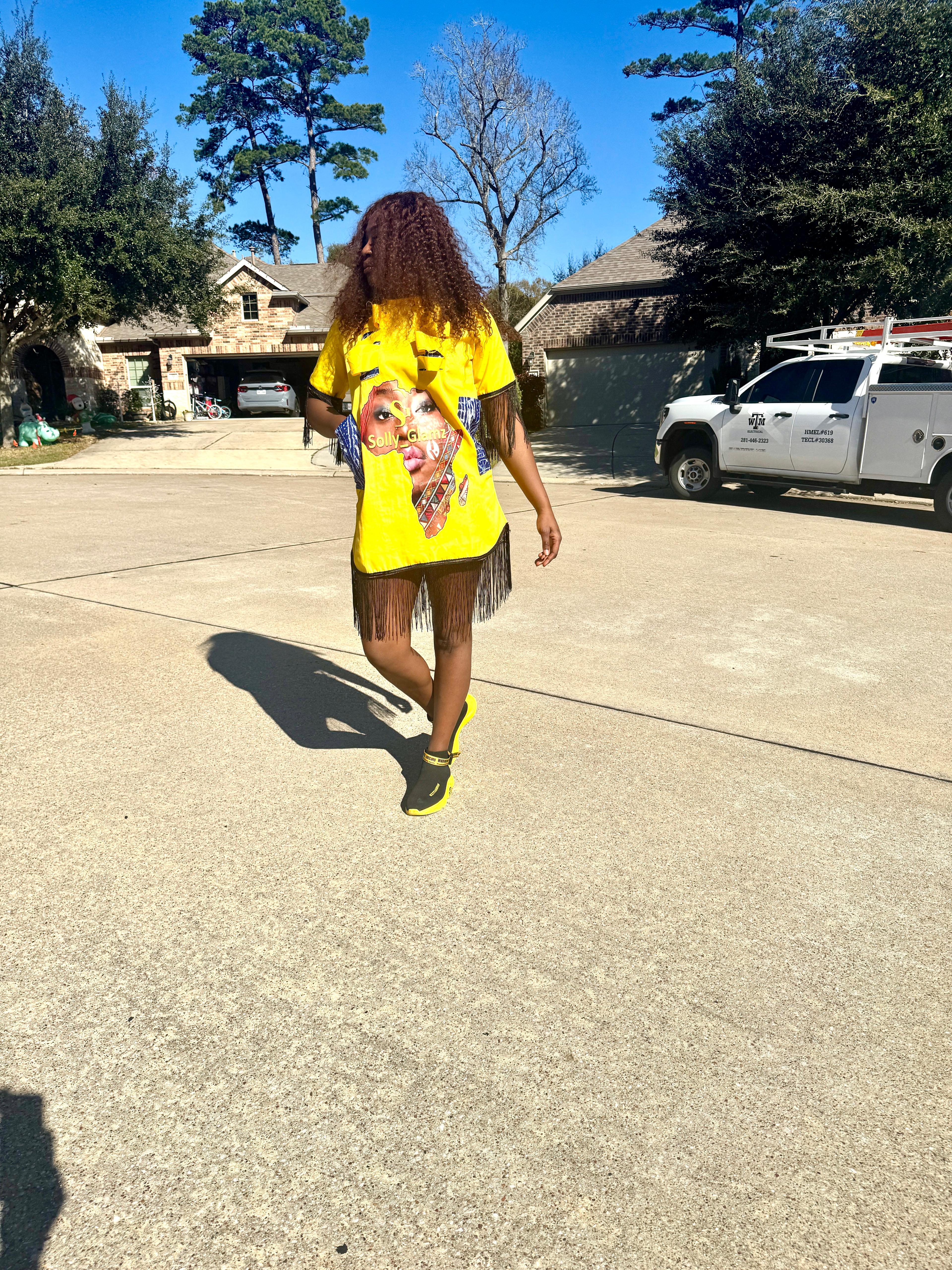 Afro-Inspired Yellow Gown