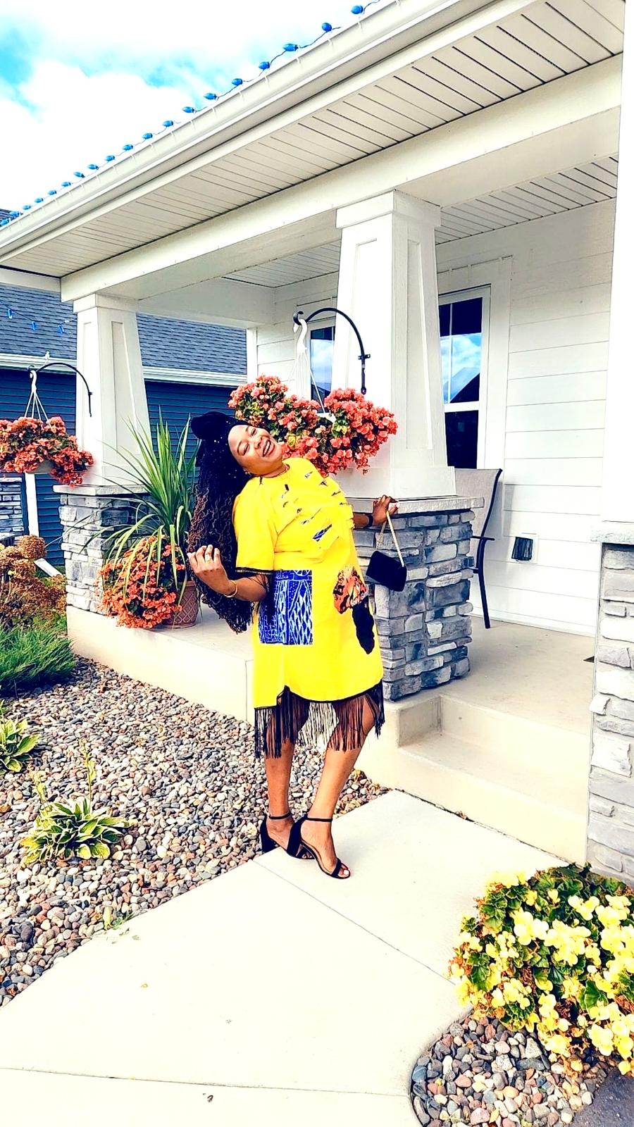 Afro-Inspired Yellow Gown